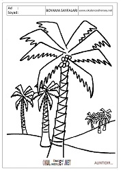 Ağaç boyama sayfaları 